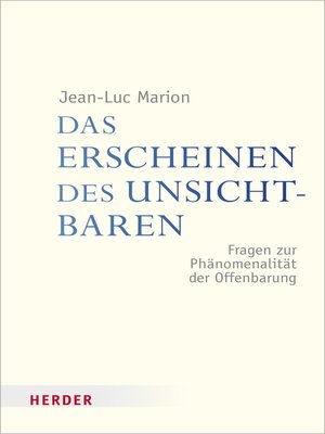 cover image of Das Erscheinen des Unsichtbaren